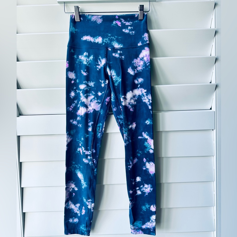 Lululemon Align High-Rise Pant 25” - Circulate Tie Dye Mineral Blue Multi - sz 4